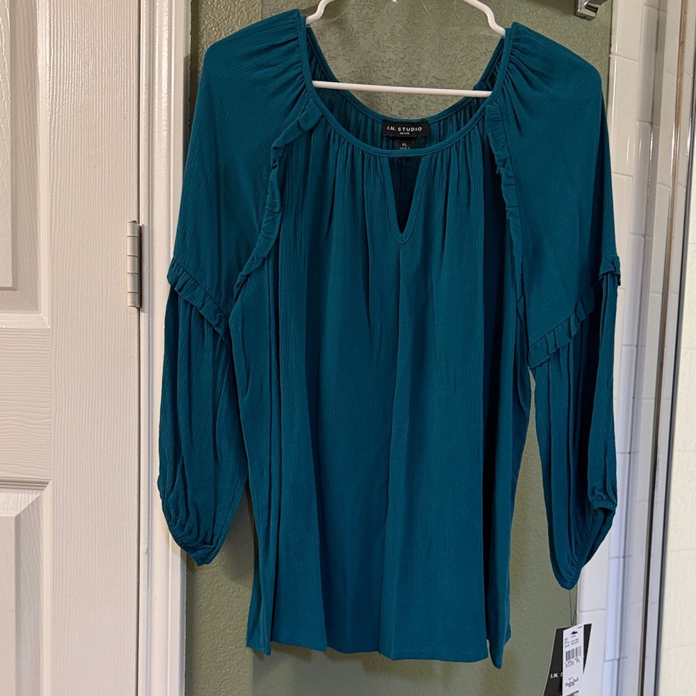 I.N. Studio Teal Blouse